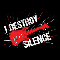 I Destroy Silence Electric Guitar V-neck Tee | Artistshot