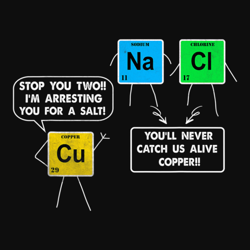 Salt And Copper Periodic Table Police Pun Chemistry Crop Top by tintruong | Artistshot