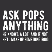 Mens Ask Pops Anything Pops Grandpa Vintage Hoodie And Short Set | Artistshot