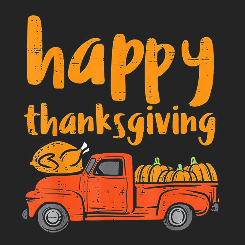 Happy Thanksgiving Turkey Pumpkin Truck Cute Men Women Kids T Shirt 3/4 Sleeve Shirt | Artistshot