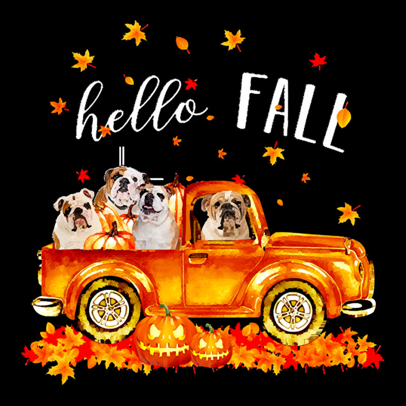 Hello Fall Bulldogs In Car Autunm T  Shirt Bulldogs Hello Fall   Bulld Pocket T-shirt | Artistshot