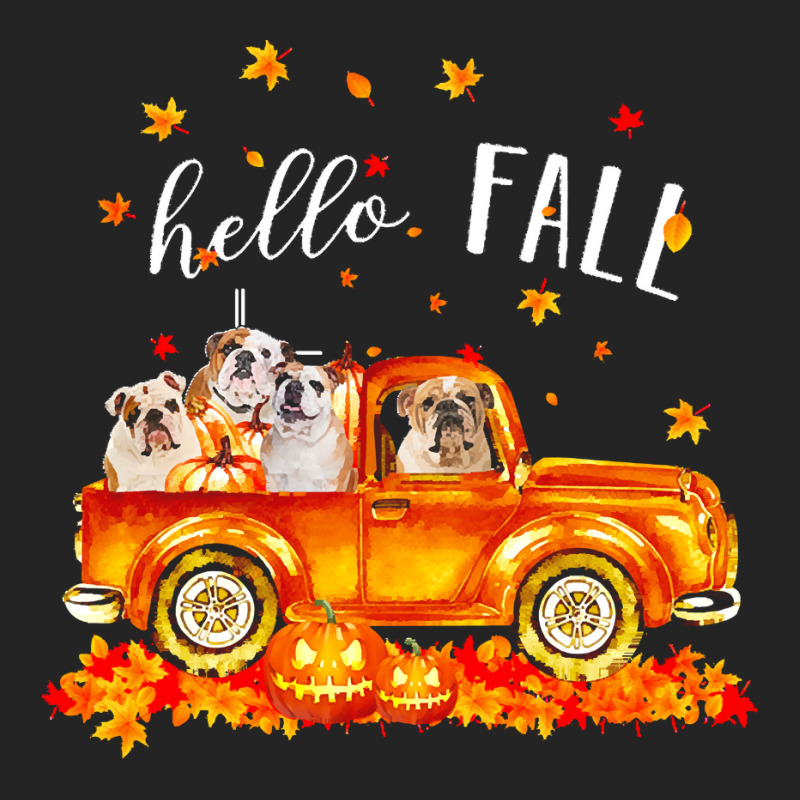 Hello Fall Bulldogs In Car Autunm T  Shirt Bulldogs Hello Fall   Bulld 3/4 Sleeve Shirt | Artistshot