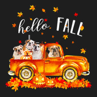 Hello Fall Bulldogs In Car Autunm T  Shirt Bulldogs Hello Fall   Bulld Classic T-shirt | Artistshot