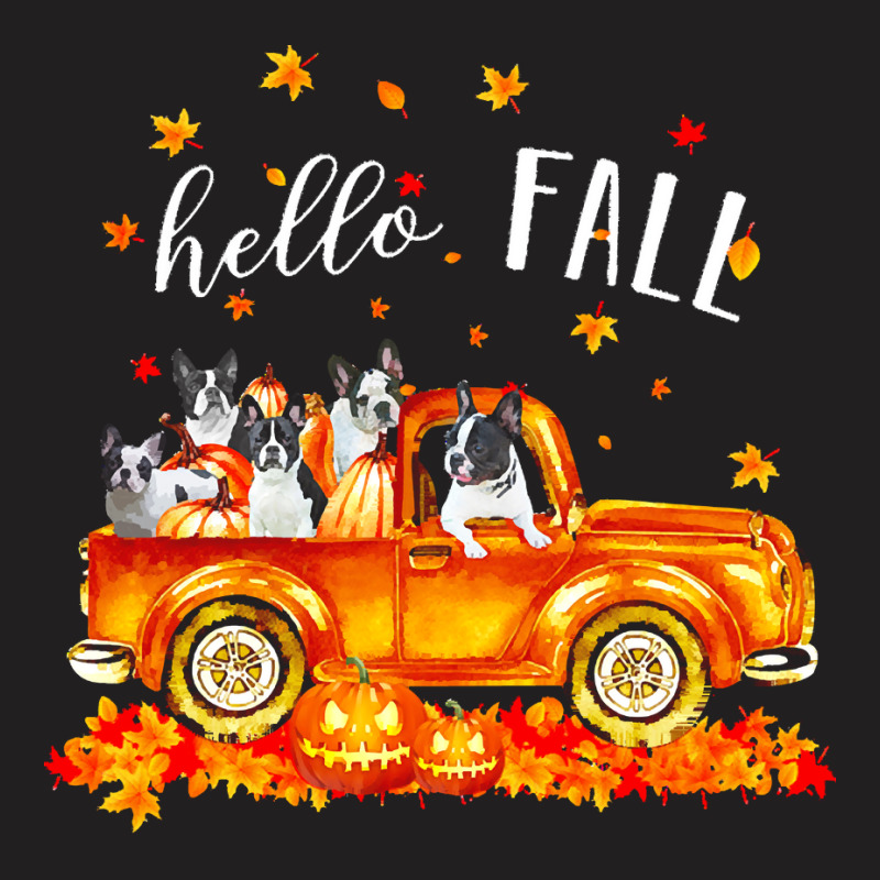 Hello Fall Frenchie In Car Autunm T  Shirt Frenchie Hello Fall   Frenc T-shirt | Artistshot