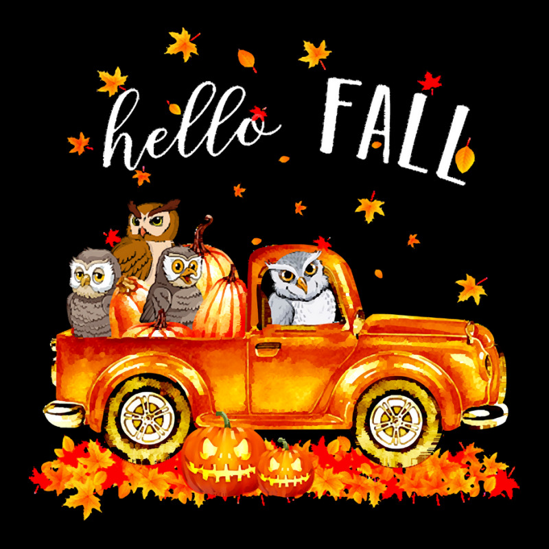 Hello Fall Owls In Car Autunm T  Shirt Owls Hello Fall   Owls In Car P V-neck Tee | Artistshot