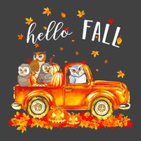 Hello Fall Owls In Car Autunm T  Shirt Owls Hello Fall   Owls In Car P Vintage T-shirt | Artistshot