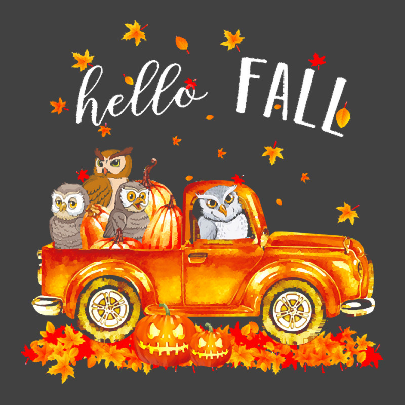 Hello Fall Owls In Car Autunm T  Shirt Owls Hello Fall   Owls In Car P Vintage T-shirt | Artistshot