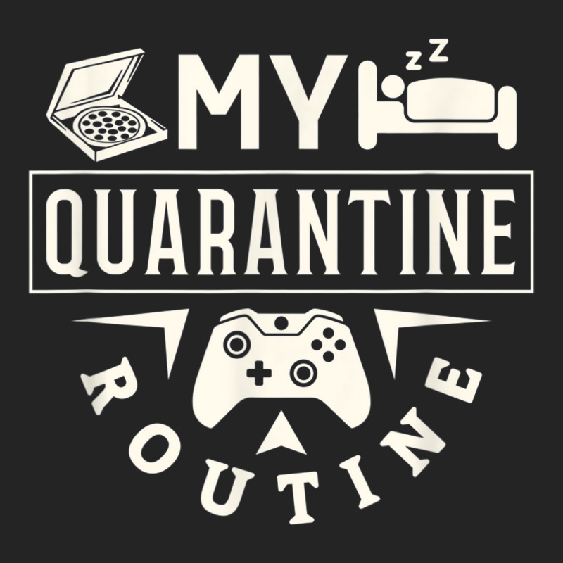 Funny Quarantine Routine Work Sleep Game Gamer 3/4 Sleeve Shirt by DAGUILERA | Artistshot