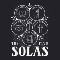 Sola Scriptura   Protestant, Christian Reformation, 5 Solas T Shirt Unisex Sherpa-lined Denim Jacket | Artistshot