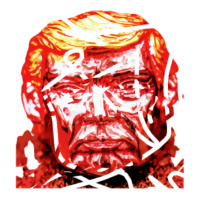 Trump Head Red Haywire Sticker | Artistshot