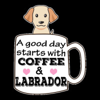 Labrador T Shirta Good Day Starts With Coffee And Labrador, Cute Labra V-neck Tee | Artistshot