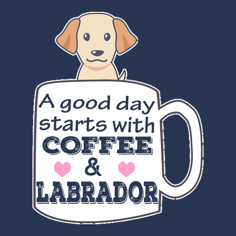 Labrador T Shirta Good Day Starts With Coffee And Labrador, Cute Labra Men Denim Jacket | Artistshot