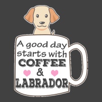 Labrador T Shirta Good Day Starts With Coffee And Labrador, Cute Labra Vintage T-shirt | Artistshot