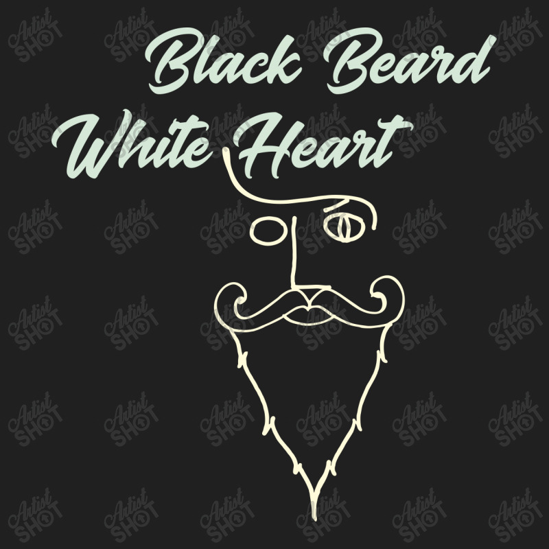 Black Beard White Heart2 Ladies Polo Shirt by Grafixbychawki | Artistshot