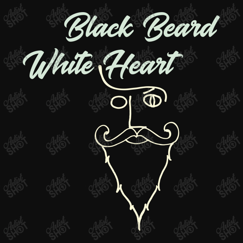 Black Beard White Heart2 Crop Top by Grafixbychawki | Artistshot