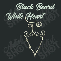 Black Beard White Heart2 Women's Triblend Scoop T-shirt | Artistshot