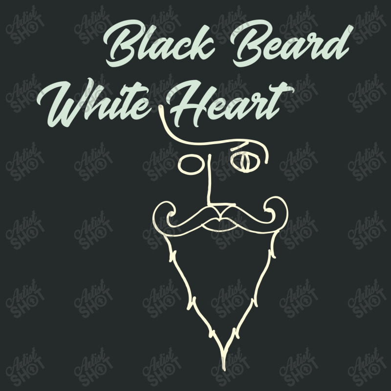 Black Beard White Heart2 Women's Triblend Scoop T-shirt by Grafixbychawki | Artistshot