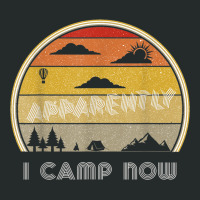 Retro Gift New Camper 1st Time Camping Apparently I Camp Now Women's Triblend Scoop T-shirt | Artistshot