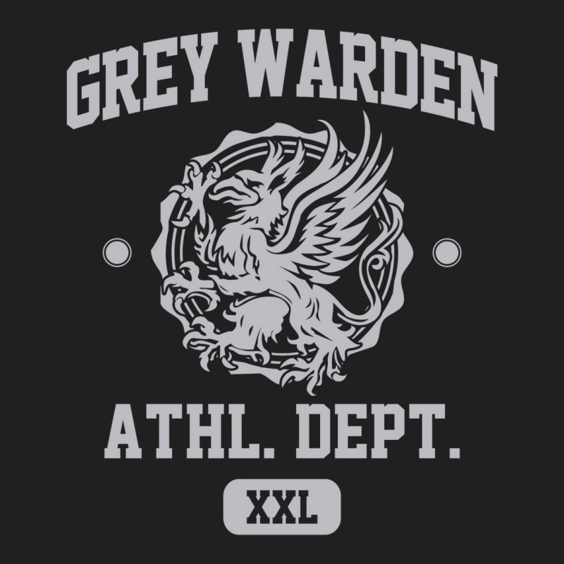 Grey Warden Athletic Department  Dragon Age Gym Shirt Style  Silver Pr T-Shirt by borlapleenazr | Artistshot