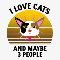 I Love Cats And Maybe 3 People Ladies Fitted T-shirt | Artistshot