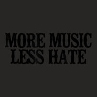 Minimal More Music Less Hate Ladies Fitted T-shirt | Artistshot