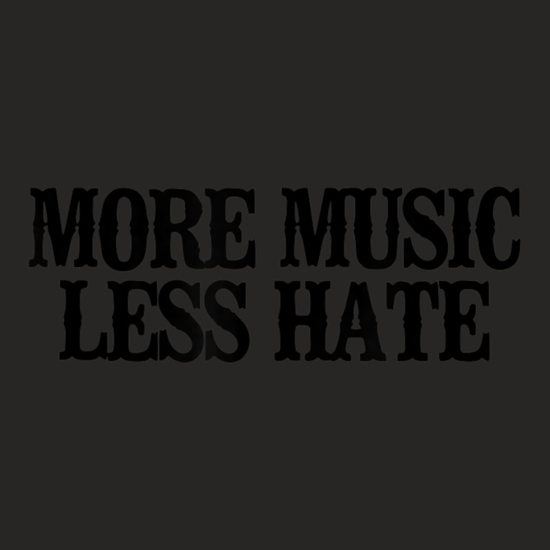 Minimal More Music Less Hate Ladies Fitted T-Shirt by longho | Artistshot