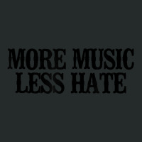 Minimal More Music Less Hate Women's Triblend Scoop T-shirt | Artistshot