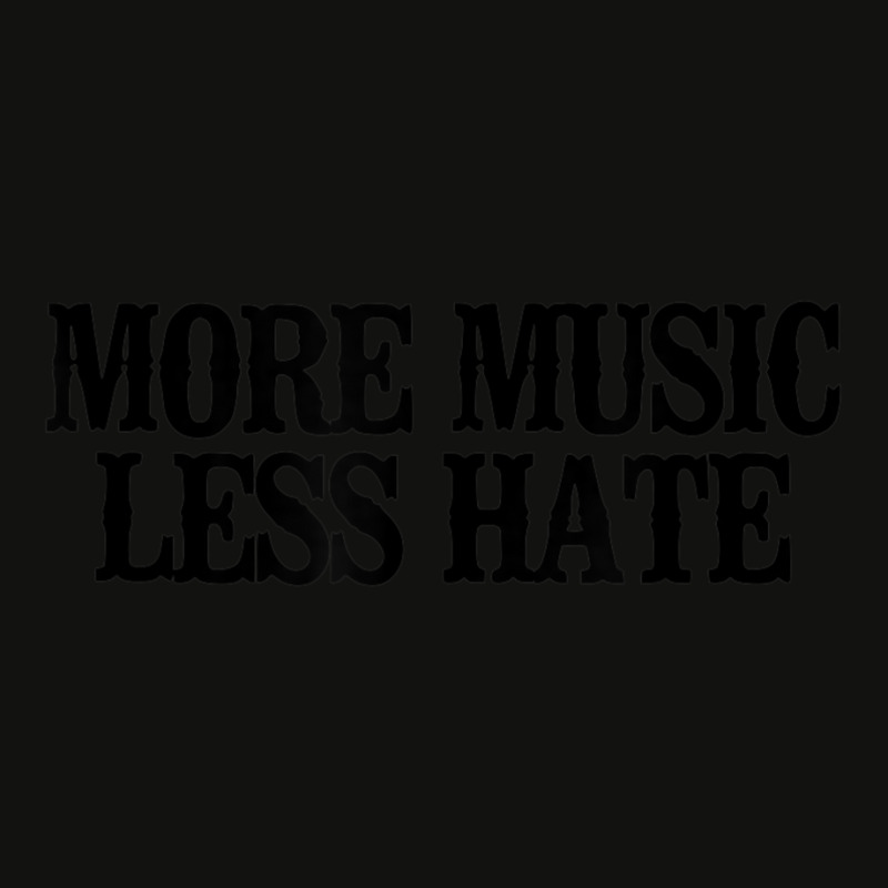 Minimal More Music Less Hate Scorecard Crop Tee by longho | Artistshot