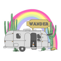 Trending Retro 70s Airstream Rainbow Desert Wander Travel Sticker | Artistshot