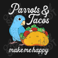 Parrots & Tacos I Kawaii Food I Blue Parrotlet Flannel Shirt | Artistshot