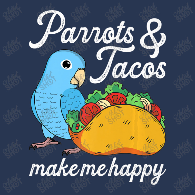 Parrots & Tacos I Kawaii Food I Blue Parrotlet Men Denim Jacket by namnguyen | Artistshot