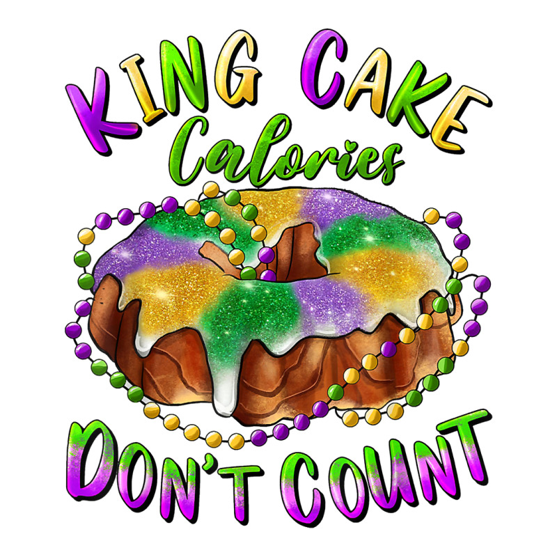 Mardi Gras King Cake Calories Don't Count T Shirt Men's 3/4 Sleeve Pajama Set | Artistshot