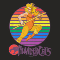 Thundercats Cheetara Rainbow Sunset Poster Premium T Shirt Ladies Fitted T-shirt | Artistshot