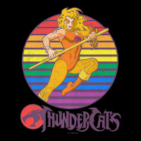 Thundercats Cheetara Rainbow Sunset Poster Premium T Shirt Men's Long Sleeve Pajama Set | Artistshot