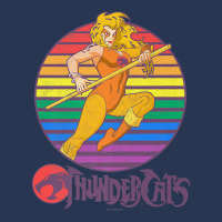 Thundercats Cheetara Rainbow Sunset Poster Premium T Shirt Men Denim Jacket | Artistshot