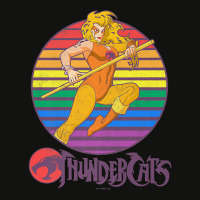 Thundercats Cheetara Rainbow Sunset Poster Premium T Shirt Scorecard Crop Tee | Artistshot