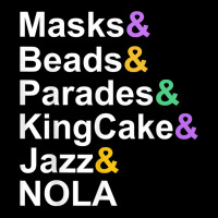 Mardi Gras Masks Beads Parades Kingcake Jazz Nola T Shirt Adjustable Cap | Artistshot