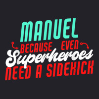 Manuel Because Even Superheroes Need A Sidekick Funny Manuel T Shirt Unisex Sherpa-lined Denim Jacket | Artistshot