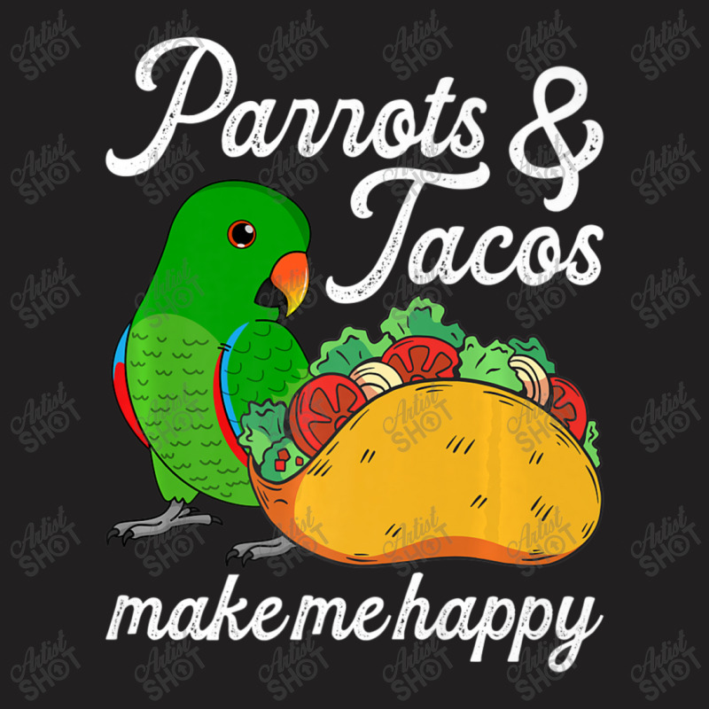 Parrots & Tacos I Kawaii Food I Male Eclectus T-Shirt by namnguyen | Artistshot