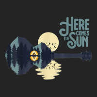 Here Comes The Sun Guitar Shaped Tree Retro Vintage Sunset 3/4 Sleeve Shirt | Artistshot