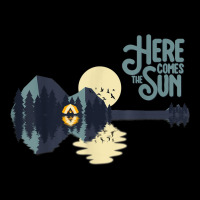 Here Comes The Sun Guitar Shaped Tree Retro Vintage Sunset Men's 3/4 Sleeve Pajama Set | Artistshot