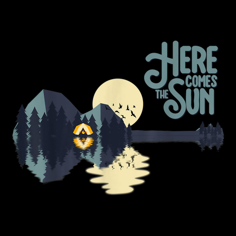 Here Comes The Sun Guitar Shaped Tree Retro Vintage Sunset Unisex Jogger | Artistshot