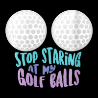 Womens Stop Staring At My Golf Balls Cute Golfing Joke V-neck Men's 3/4 Sleeve Pajama Set | Artistshot