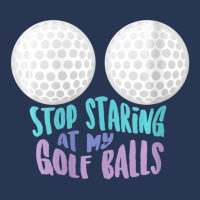 Womens Stop Staring At My Golf Balls Cute Golfing Joke V-neck Men Denim Jacket | Artistshot