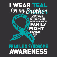 Hot Trend I Wear Teal For My Brother Fragile X Syndrome Awareness Vintage Hoodie And Short Set | Artistshot