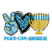 Peace Love Hanukkah Leopard Hanukkah Menorah Jewish T Shirt Zipper Hoodie | Artistshot