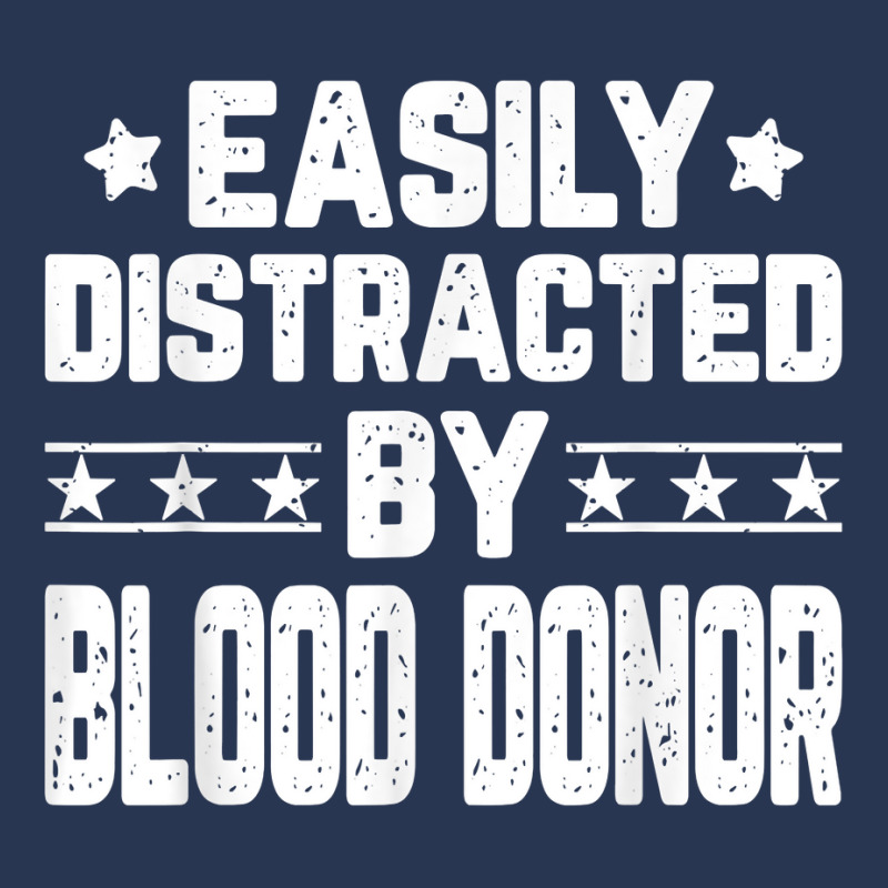 Funny Easily Distracted By Blood Donor   Blood Donation T Shirt Ladies Denim Jacket by thunmzien | Artistshot