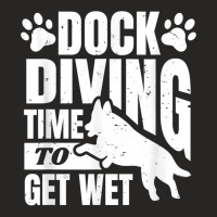 Dock Diving Time To Get Wet Water Dog Sport T Shirt Ladies Fitted T-shirt | Artistshot