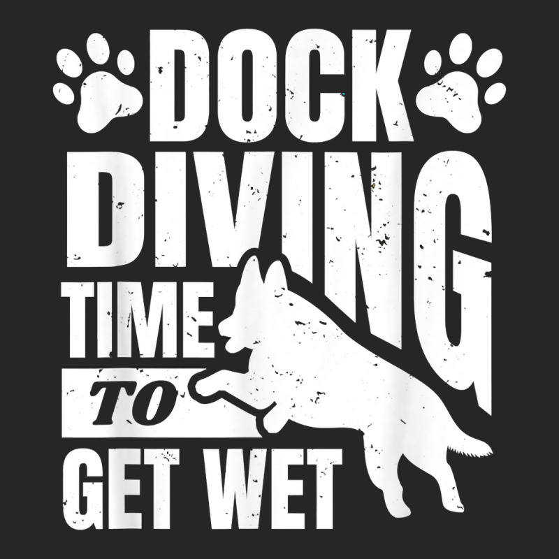 Dock Diving Time To Get Wet Water Dog Sport T Shirt Ladies Fitted T-Shirt by araceliphexy | Artistshot