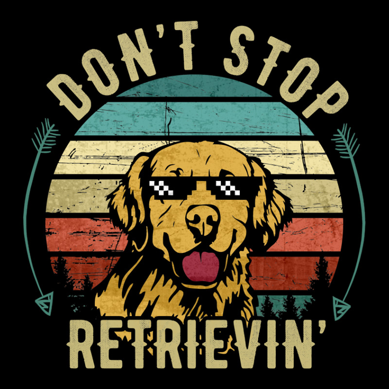 Limited Edition Don't Stop Retrieving Funny Golden Retriever Dog Vinta Cropped Hoodie by Ricarda Petrie | Artistshot